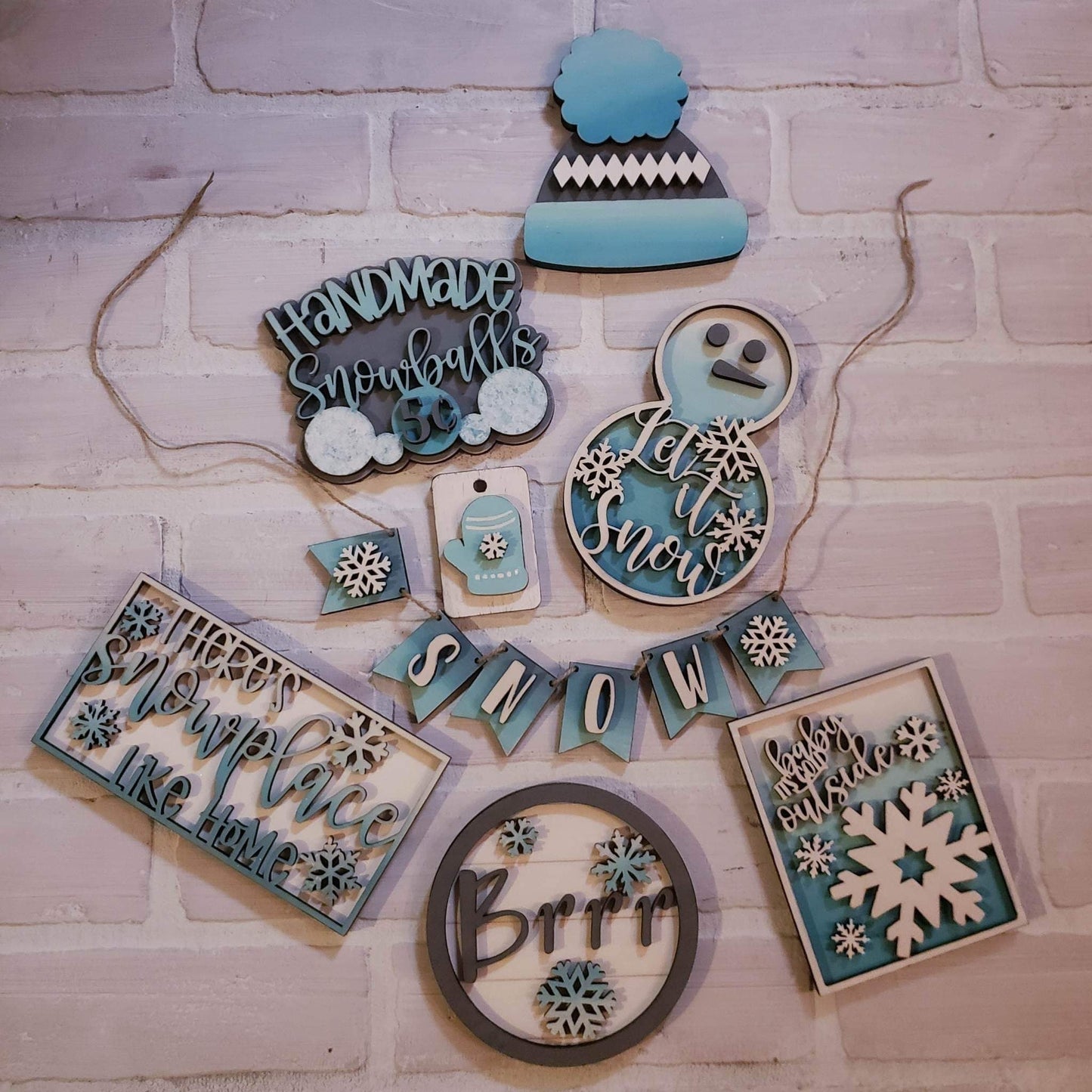 Tier Tray Decor: Snow